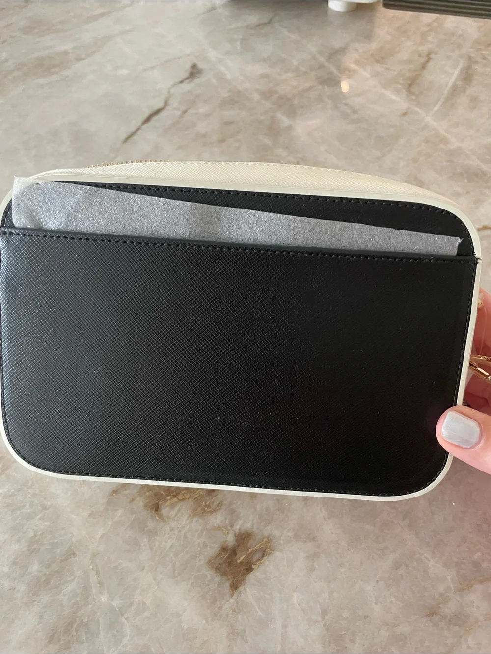 kate spade Black and White Crossbody Mini Camera Bag